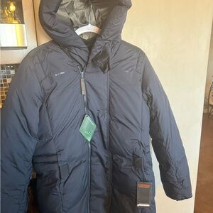 G STAR RAW Women's Navy Puffer Coat